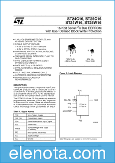 STMicroelectronics ST24C16 datasheet