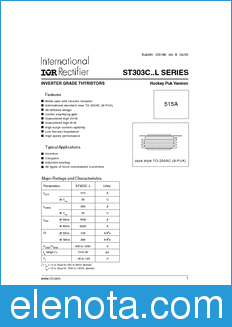 International Rectifier ST303C..L datasheet