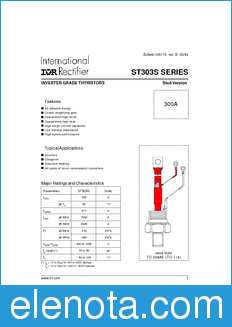 International Rectifier ST303S datasheet