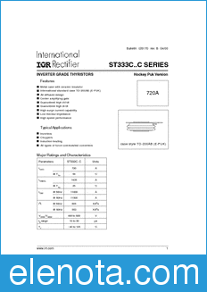 International Rectifier ST333C..C datasheet
