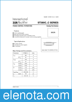 International Rectifier ST380C..C datasheet