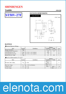 Shindengen ST50V-27F datasheet