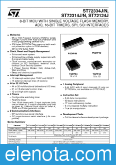 STMicroelectronics ST72124J2 datasheet