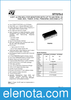 STMicroelectronics ST72752 datasheet