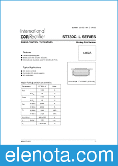 International Rectifier ST780C..L datasheet