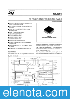 STMicroelectronics STA001 datasheet