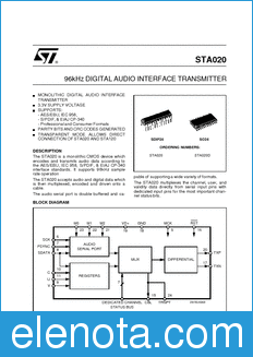 STMicroelectronics STA020D datasheet