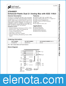 National Semiconductor STA400EP datasheet