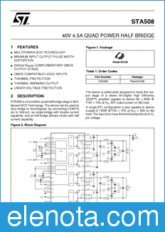STMicroelectronics STA508 datasheet