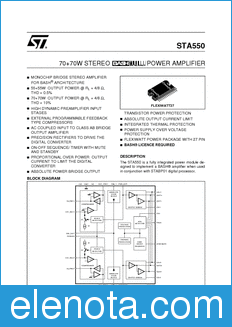 STMicroelectronics STA550 datasheet
