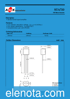 AUK Semiconductor STA733 datasheet