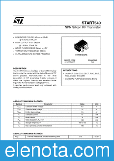 STMicroelectronics START540 datasheet
