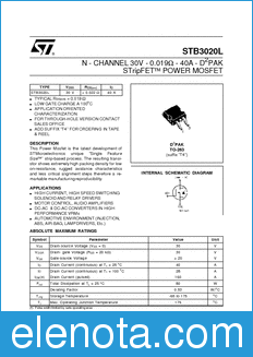 STMicroelectronics STB3020L datasheet
