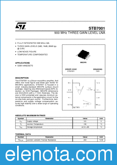 STMicroelectronics STB7001 datasheet