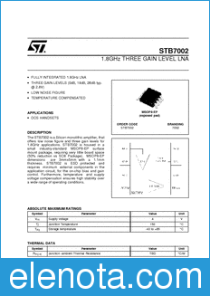 STMicroelectronics STB7002 datasheet