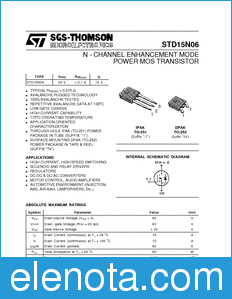 STMicroelectronics STD15N06 datasheet
