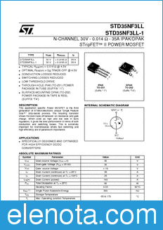 STMicroelectronics STD35NF3LL-1 datasheet