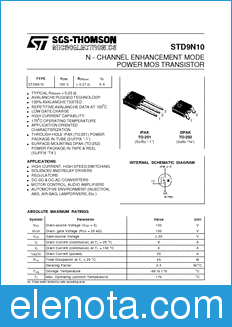 STMicroelectronics STD9N10 datasheet