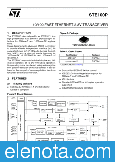 STMicroelectronics STE100P datasheet
