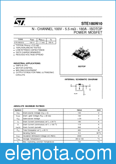 STMicroelectronics STE180N10 datasheet