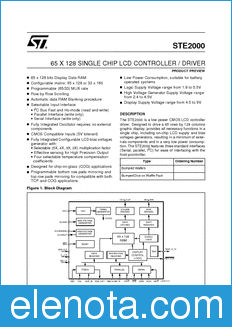 STMicroelectronics STE2000 datasheet