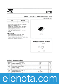 STMicroelectronics STF42 datasheet