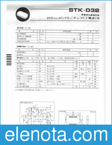 Sanyo STK032 datasheet