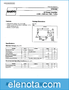 Sanyo STK4392 datasheet