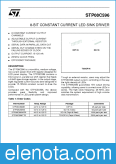 STMicroelectronics STP08C596 datasheet