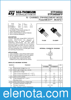 STMicroelectronics STP3NB60FP datasheet