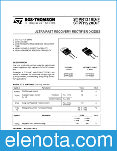STMicroelectronics STPR1210D datasheet