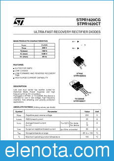 STMicroelectronics STPR1620CG datasheet