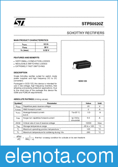 STMicroelectronics STPS052Z datasheet