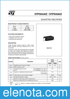 STMicroelectronics STPS0540Z datasheet