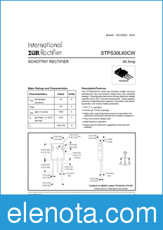International Rectifier STPS30L60CW datasheet