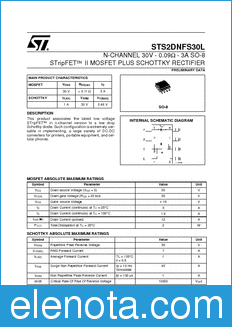 STMicroelectronics STS2DNFS30L datasheet