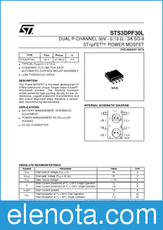 STMicroelectronics STS3DPF30L datasheet