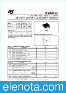 STMicroelectronics STS3DPFS45 datasheet