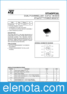 STMicroelectronics STS4DPF20L datasheet