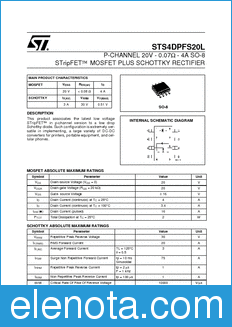 STMicroelectronics STS4DPFS20L datasheet