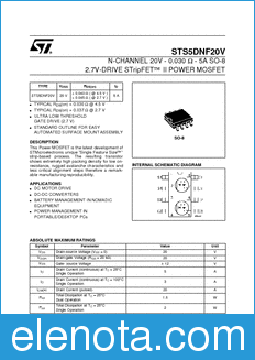 STMicroelectronics STS5DNF20V datasheet