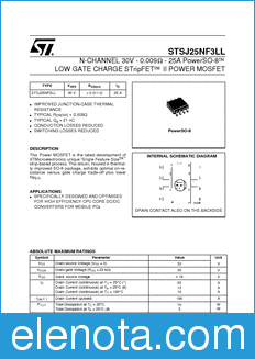 STMicroelectronics STSJ25NF3LL datasheet