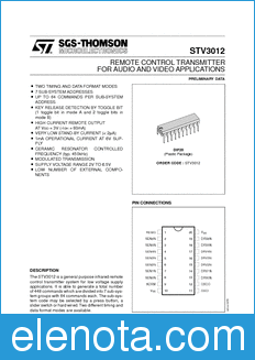 STMicroelectronics STV3012 datasheet