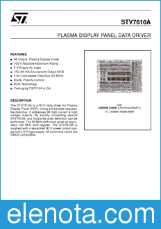 STMicroelectronics STV7610A datasheet