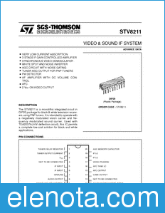 STMicroelectronics STV8211 datasheet