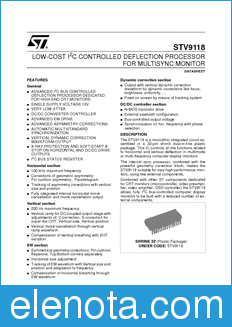 STMicroelectronics STV9118 datasheet