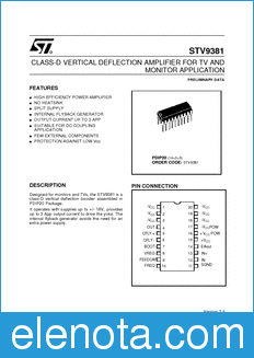 STMicroelectronics STV9381 datasheet