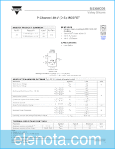Vishay Si2303CDS datasheet