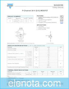 Vishay Si2343CDS datasheet
