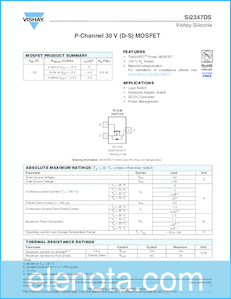 Vishay Si2347DS datasheet